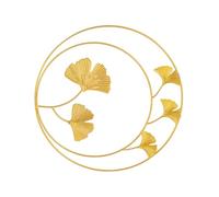 Ipetboom Iron Art Leaves Adornment Metal Wall Hanging Ornament with Smooth Surface and Reusable Feature, Golden Chic Decorative Sculpture for Home Decorations