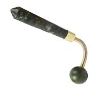 Ipetboom Jade Massage Hammer with Precision Spring Design for Acupoint Muscle Relief Handheld Back and Neck Massager Stick for Deep Tissue Gua Sha Therapy Suitable for Office Workers and