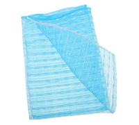 Ipetboom Japanese Exfoliating Bath Scrub Cloth for Body 35x12 Inch Blue Long Soft Foam Wash Towel Back Scrubber for Shower and Daily Cleansing