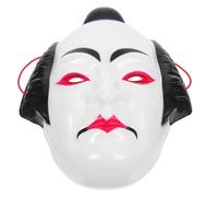 Ipetboom Japanese Kabuki Theater Mask Full Face Samurai Kabuki Cultural Mask for Men and Women Traditional Design with Fit for Cosplay Festivals and Home Decor