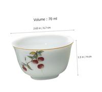Ipetboom Japanese Style Ceramic Tea Cup Household Water Cup for Office and Home Multi-use Porcelain Drinkware with Vintage Design Suitable for Tea Ceremony and Steam Egg Preparation