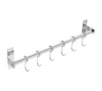Ipetboom Kitchen Wall Hanger Rack Sturdy Stainless Steel with Hooks, No-Punch Installation, Easy to Clean and Install, Suitable for Hanging Laundry Bags and Hats in Home or Closet