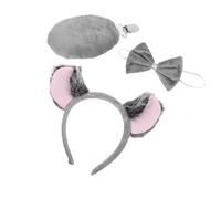 Ipetboom Koala Animal Ears Headband Tail and Bow Tie Set Realistic Grey Koala Costume Accessories for Teens and Adults Easy to Clean and Reusable for Dress Up Parties Festivals and Cosplay