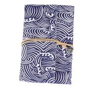 Ipetboom Large Capacity Japanese Style Pencil Wrap for Drawing Pencils Handmade Stationery Pouch with Artistic Swirl Wave Design Practical Organizer for Art Supplies and Painting Tools