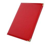 Ipetboom Large Red Portfolio Folder with Metal Corners Multifunctional Document Holder for Office Paper Storage Contract Signing Speech Scripts Event Poetry Recitation Compact and