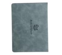 Ipetboom Leather Birth Certificate Holder Retro Design Protector Sleeve for Newborns and Anti-Scratch Document Case with Convenient Insert Page for Secure Storage