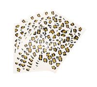 Ipetboom Leopard Print Temporary Tattoos 6pcs Gold Foil Water Transfer Decals Realistic Party Stickers for Women Halloween Festival Body Art