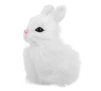 Ipetboom Lifelike Cute Rabbit Model Realistic Mini Bunny Figures Educational Biology Teaching Aid for Elementary School Classroom Home Office Decorations
