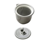 Ipetboom Light Grey Lidded Ceramic Teapot with Filter High Grade Household Tea Maker for Puer and Tea for Home and Office Use