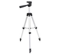 Ipetboom Lightweight Aluminum Alloy Camera Tripod with Telescopic Foldable Design for Streaming and Taking Pictures, Compact Silver Video Tripod for Telescope and Mobile Phone Use