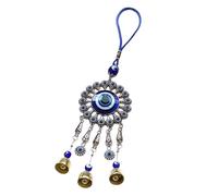 Ipetboom Lightweight Metal Evil Eye Hanging Ornament for Car Mirror and Wall Decor Turkish Eye Charm with Vibrant Colors Protective Feng Shui Decoration for Window Door and Gift Giving