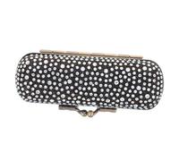 Ipetboom Lipstick Holder Purse Holder Vintage Alloy Metal Case with Rhinestone Decoration Mirror Compact Sturdy Anti-Break Cosmetic Organizer for Travel and Daily Use