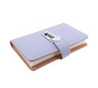 Ipetboom Lockable Savings Challenge Book with Double Sections Financial Savings Binder for Budgeting and Organizing Cash in Elegant Purple Design