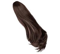 Ipetboom Long Wavy Ponytail Extension Claw Clip Synthetic Hairpiece for Women Curly Fake Tail in Natural Brown Black Skin-friendly Hair Accessory for Halloween Cosplay Party and Everyday