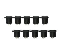 Ipetboom Loud Speaker Made of Stainless Steel and Plastic for Stage Use 10pcs Small Socket Jack Board Sound Box Socket Easy to Use, Square Shape, Lightweight Electronic Components