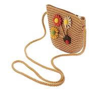 Ipetboom Lovely Straw Coin Purse for Boys and Girls Woven Mini Beach Bag Adorable Storage Pouch for Little Girls to Carry As Single-shoulder Bag