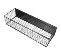 Ipetboom Magnetic Refrigerator Bin Large Black Metal Storage Basket with Strong Magnet, Space-saving Fridge Organizer Shelf for Kitchen Pantry and Condiment Storage