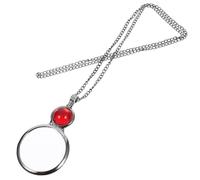 Ipetboom Magnifying Glass Necklace Vintage Pendant Creative Jewelry Delicate Design Portable Reading Aid for Women Everyday Use 5x Magnifier Pendant Accessory