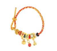 Ipetboom Mahjong Charm Bracelet Unisex Handmade Woven Red Rope Luck Jewelry for Couples Durable Threads Wealth and Luck Symbol Wristband