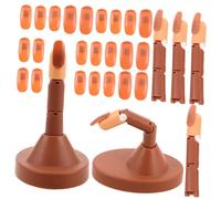 Ipetboom Manicure Practice Prosthetic Hand Gel Nails Training Tool Detachable Base Nail Art Finger Model Kit