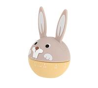 Ipetboom Manual Mechanical Rabbit Kitchen Timer Adorable Yellow Cooking and Baking Countdown Device Fun Visual Timer for Precise Management Home and Activities