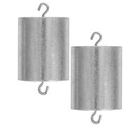 Ipetboom Mass Weights for Science, 2pcs 200g Iron Hook Weights, Silver Laboratory Weights with Easy Suspension, Factory Calibrated for Physics Lab Equipment and Middle High School Students