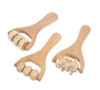 Ipetboom Massager Tools for Therapists 3pc Massage Stick Set Body Massage Tool Wood Foot Massager Roller