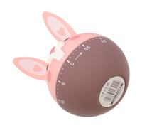 Ipetboom Mechanical Kitchen Timer Visual Portable Countdown Tool Reusable Reminder for Cooking Baking Management in Light Pink