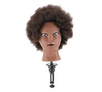 Ipetboom Medium Sized Training Head with High Temperature Human Hair Like Texture Soft Real Hair Mannequin Head for Hairdressing Practice Braiding Cutting and Styling Salon and Barber