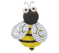 Ipetboom Metal Bee Wall Art Decor Hand-painted Outdoor Garden Hanging Ornament for Home Patio Balcony Living Office Decoration