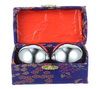 Ipetboom Metal Handballs Training Set 50mm Hollow Hand Exercise Balls for Massage and Hand Rolling Therapy Stress Relief Fitness