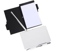 Ipetboom Metal Pocket Notepad, Refillable Journal with Pen, Tear-Away Paper, 2Pcs, for School and Study, Write on Both Sides, Prevents Bleed Through
