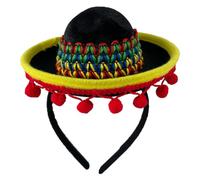 Ipetboom Mexican Hat Headband Party Hairband for Cinco De Mayo Festival Unique Sombrero Style Comfortable Fit Mexican Theme Party Supplies Accessory