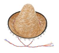 Ipetboom Mexican Straw Hat Wide Brim Edge Festival Accessory for Adults Lightweight Durable Material for Cinco De Mayo and Themed Parties Fun Summer Carnival Costume