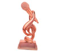 Ipetboom Microphone Trophy Resin Award for Singing and Speech Competitions Unique Music Reward Trophy for Karaoke Parties Birthday Events and Public Speaking Celebrations