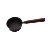 Ipetboom Mini Cast Iron Skillet with Wooden Handle Non-Stick Small Frying Pan for One Egg Flat Bottomed Heat-Resistant Pot Suitable for Oven Induction Electric Grill and Stovetop Cooking