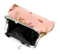 Ipetboom Mini Doll Bag Coin Purse with Pink Rose Pattern Fabric Miniature Doll Change Purse Photography and Play 60cm Handheld Toy Bag for Little Girls