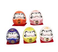 Ipetboom Mini Japanese Ceramic Doll for Wealth Prosperity and Positive Energy Decorative Figurine for Home and Car Dashboard Protective Blessings Ornament for Feng Shui and Luck