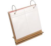 Ipetboom Mini Photo Frame Display Stand for Nail Salon Featuring Lightweight Wood and Metal Materials, Opens like A Desk Calendar, for Photos and Nail Art Stickers, 96pcs Pack