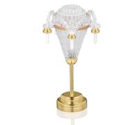 Ipetboom Miniature Dollhouse Mini Chandelier Hanging Lamp, 1:12 Scale Ceiling Lights Led Lamp, Candle Light for Living Room Accessories