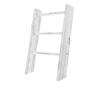 Ipetboom Miniature Ladder Towel Rack Bathroom Wall Shelf White Rustic Farmhouse Tea Towel Display Stand for Country Bathroom Decor