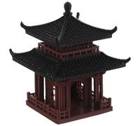 Ipetboom Miniature Pavilion Statue: Miniature Chinese Pavilion Statue - Ancient Architecture Model For Dollhouse Fish Tank Bonsai - Garden Figurine