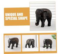 Ipetboom Modern Minimalist Black Resin Elephant Figurine Decorative Desktop Ornament for Home Office Tabletop Art Sculpture Indoor Resin Animal Craft for Living and Workspace