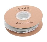 Ipetboom Multi-Function Craft Ribbon with Wave Design and Small Pearls Wide Polyester Decorative Ribbon for Wedding Bouquets Wrapping Festival Presents and DIY Bow-Knot Accessories
