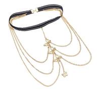 Ipetboom Multi-layered Butterfly Thigh Chain Leg Jewelry for Women Stretchy Body Accessory for Beach Party Club and Festival Wear Fashionable Layered Beach Leg Chain