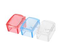 Ipetboom Nail Art Stamper Set 3pcs Rectangular Nail Stampers Blue Pink Handles Manicure Stamping Tools and Diy Manicure