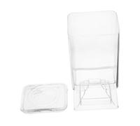 Ipetboom Nail Towel Storage Box Square Container Cotton Pad Makeup Sponge Holder Wipes Dispenser Clear Makeup Organizer Holders Makeup Remover Pads Organizer Transparent
