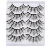 Ipetboom Natural Fake Lash Synthetic Eyelash Extensions for Women Comfortable 3d Fiber False Lashes Black DIY at Home Fashionable and Natural-looking Eyelash 1 Box
