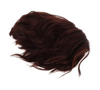 Ipetboom Natural Looking Unisex Short Curly Wig Deep Brown Synthetic Hair Lightweight Comfortable for Men and Women Versatile Colored Cosplay Afro Style with Realistic Texture