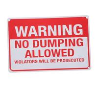 Ipetboom No Dumping Warning Sign with Legal Consequences Bright Safety Notice for Outdoor Use Highly Visible Prohibition Label for Residential and Commercial Areas